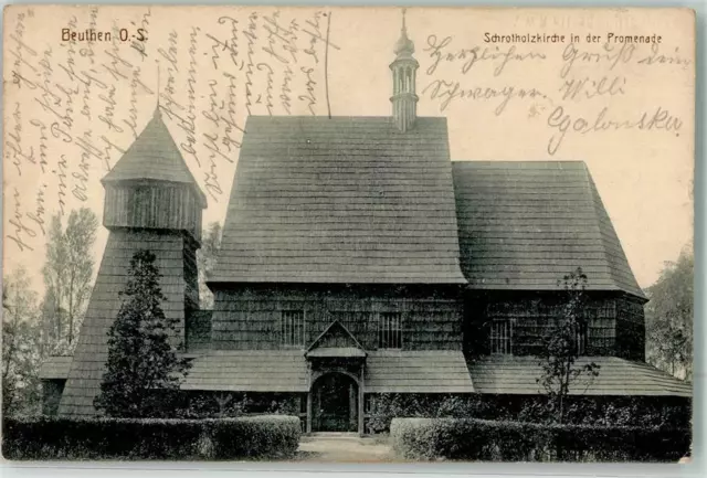 10648510 - Beuthen O.S. Schrotholzkirche Beuthen / Bytom (Stadt) 1914