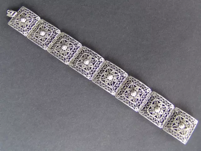 Filigranes 800 Silber Armband, Durchbruch Arbeit