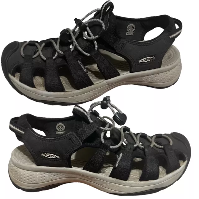 Keen Astoria West Sport Sandals Women's Size 7.5 Bkack Waterproof Hiking Shoes