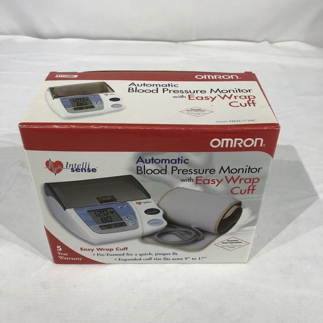 Monitor automático Omron Intellisense BP con puño fácil de envolver, modelo HEM-773AC