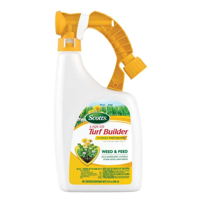 32Oz Turf Builder Ready Use Liquid Weed Grass Killer Fertilizer 6000 SQ FT Spray