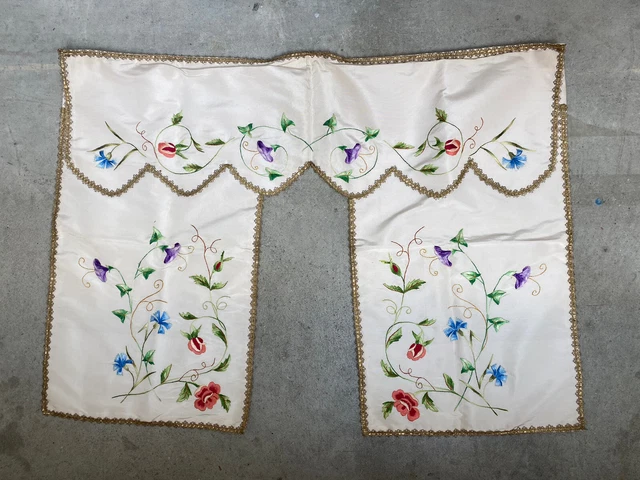 Grande Conopeo Tenda Da Tabernacolo ricamata con Fiori
