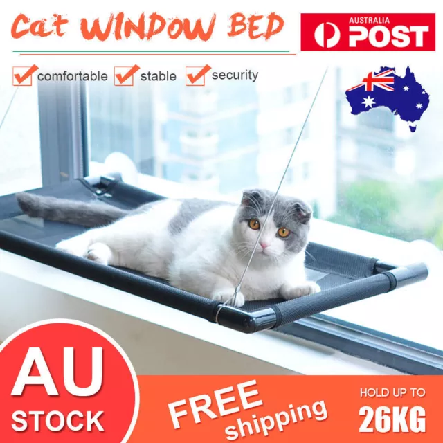 Pet Cat Window Hammock Perch Bed Hold Up To 60lbs Mounted Durable Seat Cover AU