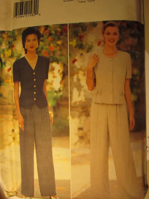 4004 Vintage Butterick SEWING Pattern Misses Top & Pants UNCUT FF Ricco OOP SEW
