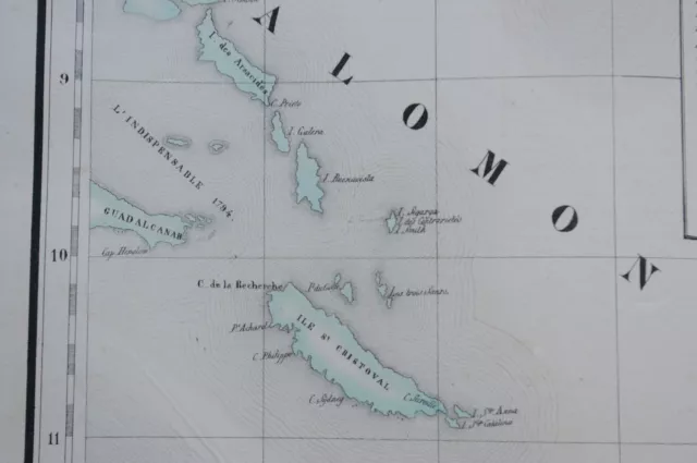 SOLOMON ISLANDS - historic map- SANTA CRUZ - MAKIRA - 1827 2