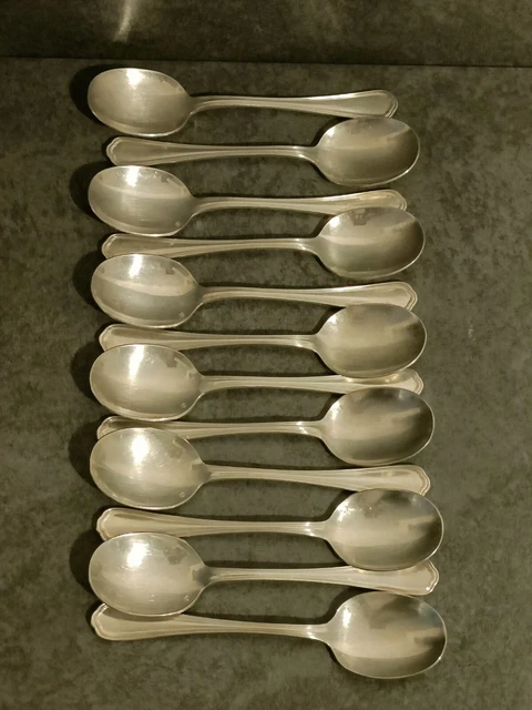 6 cuillères à glace Christofle métal argenté, modèle MARLY, 13 cm