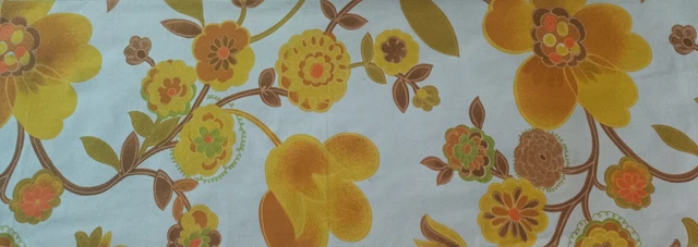 Coupon De Tissu D'ameublement Vintage Vert Doré 140x180 Cm - Idéal Pour L'artisanat Et La Décoration