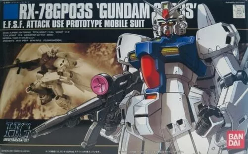 BANDAI Gunpla High Besoldungsgruppe Hguc 1/144 Gundam RX-78GP03S Staubfäden