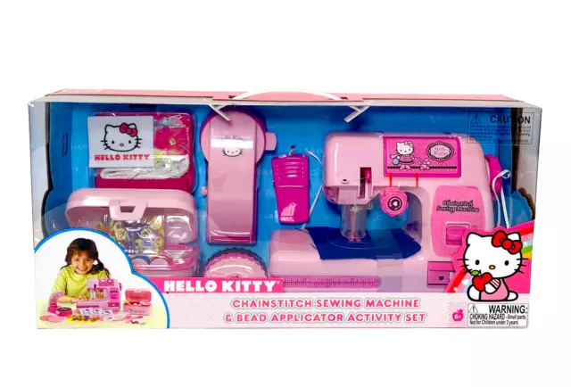 Hello Kitty Chainstitch Sewing Machine & Bead Applicator Activity Set Sanrio NOS