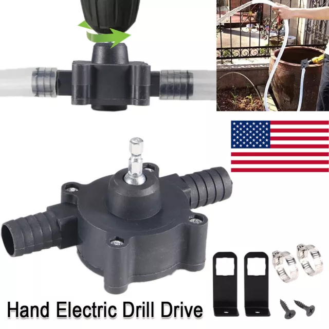 Hand Electric Drill Drive Self Priming Pump Oil Fluid Water Transfer Tools Mini