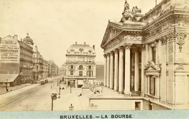 Belgique, Bruxelles, La Bourse, ca.1880, Vintage albumen print Vintage albumen p