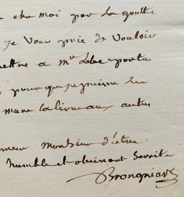 Three Lettres L'Architect Alexandre-Théodore Brongniart On L'Fittings