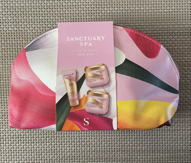 Sanctuary Spa Lily/Rose Gift Set-Body Butter, Body Scrub, Hand Cream Gift Set