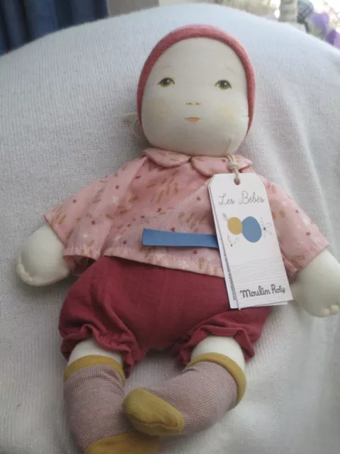 Little Moulin Roty 12" Les Bebes Baby Doll ~ Soft & Cuddly Cotton ~ France