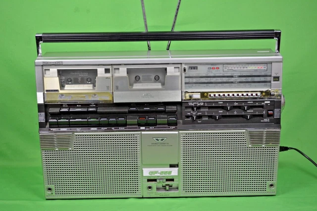 SHARP GHETTO BLASTER. This is model No. GF-555 and has a double cassette deck / Radio which powers u