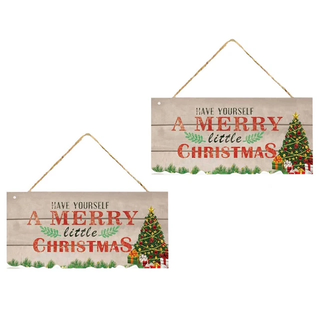 2 Pcs Schild Zum Aufhängen Weihnachtsschild Aus Holz Holzschilder Auflistung