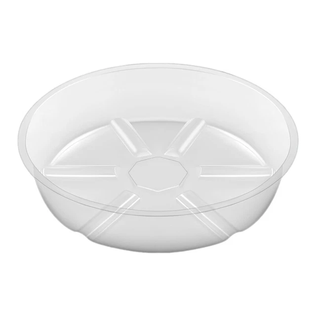 10 Soucoupes Transparentes Pour Pots De Fleurs - Plastique Résistant - Ø 12 Cm