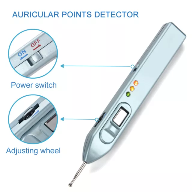 Auricular Points Detector Ear Detection Pen Warning Sound Acupressure GGM
