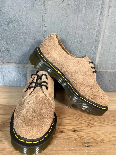 DR MARTENS TAN 1461 Bex Made In England Suede Shoes Uk 4 Eu  display picture 2