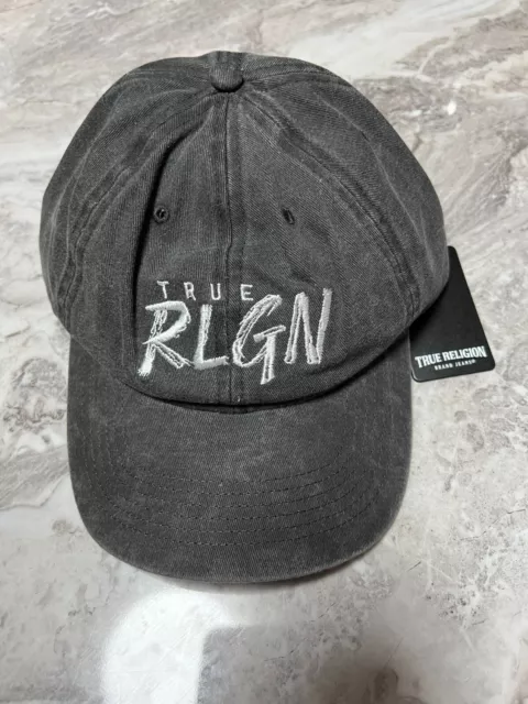 True Religion Men's Size OS Black Snapback Hat $59 NWT #TR2365