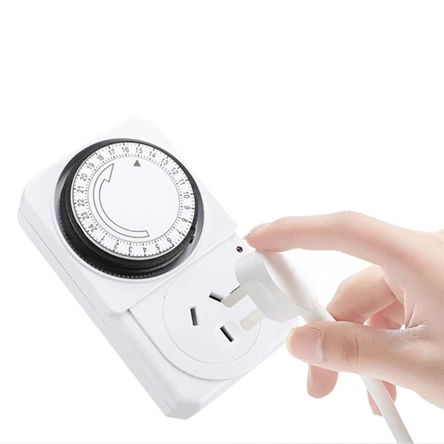 Timer Plug One Click EASY TO USE Programmable Electrical Grounded Timer Plug for 24 Hour ...