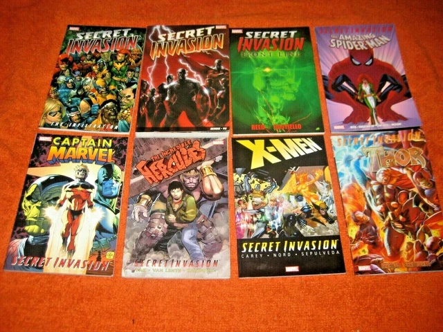 Secret Invasion 1-8 Infiltration Front Thor Spiderman X-Men X8 Graphic Novel Tpb