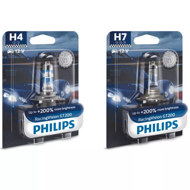 Philips Racing Vision GT200 Halogenbirne H4 H7 Alle Typen Freie Wahl 1Stk.