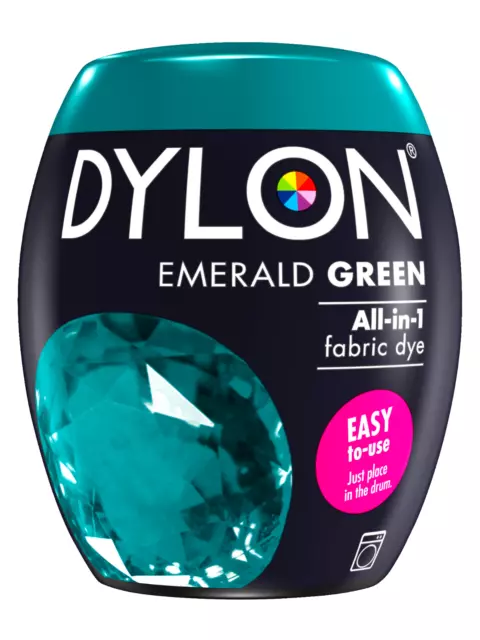Vaina de tinte de tela para lavadora DILON - 350 g, verde esmeralda
