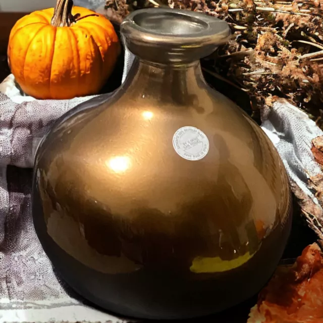 Vidrios San Miguel Recycled Glass Bottle Art Copper Color Vase