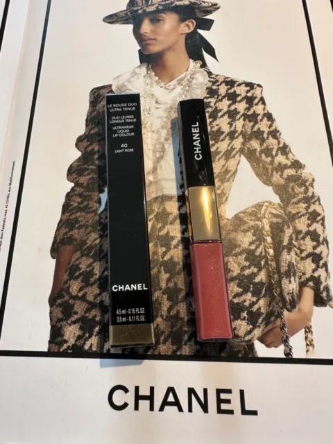 CHANEL LE ROUGE duo ultra tenue - 182 light brown and clear - lip colour -  8 ml £41.99 - PicClick UK