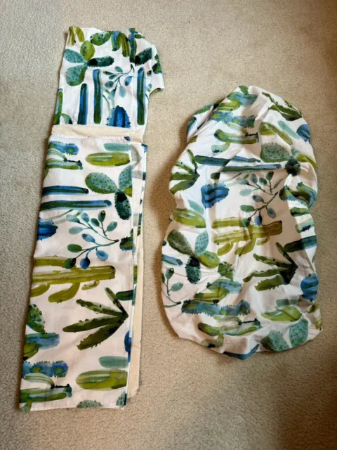 Baby Crib Skirt and Changing Pad Cover, Cactus Themed