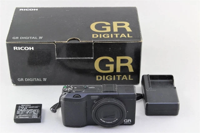 Ricoh GR Digital IV 10.1MP Compact Digital Camera Black W/Box Used Working