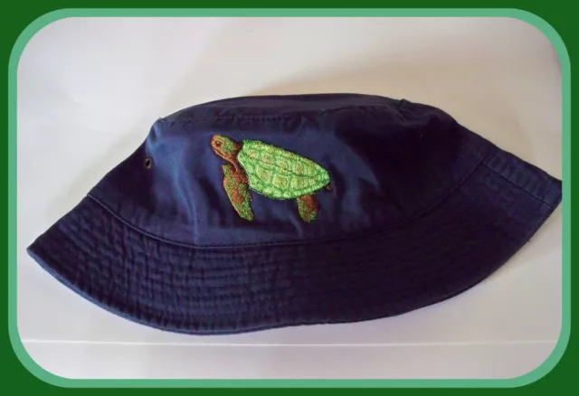 Turtle Adult Navy Bucket Hat Fishing Biking Boating Outdoor Football Sport Fall