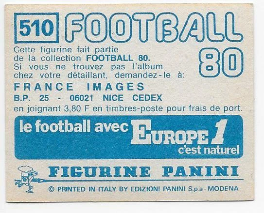 Vignette Panini Monaco 1981 N°163 - Rare, état Neuf