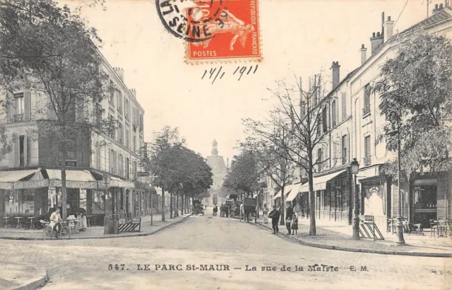 Cpa 94 Le Parc Saint Maur / La Rue De La Mairie