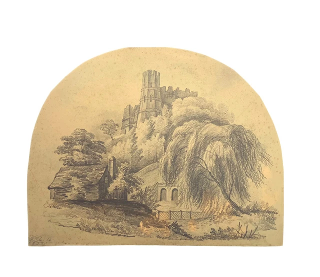PAESAGGIO - Disegno a matita originale dell’800 con firma dell’autore - pz unico