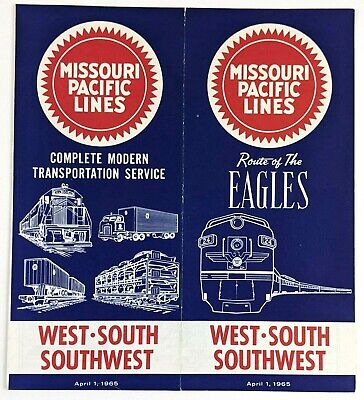 1965 Missouri Pacific Lines Route of Eagles West South Southwest Vtg Brochure