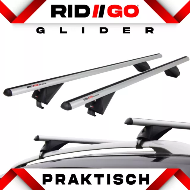 RIDIGO - Silber Alu Dachträger für - VOLVO V40 - 96-03 Offene Dachreling R-9