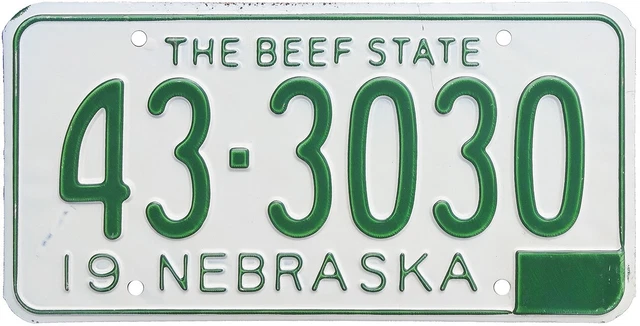 1962 1963 1964 NEBRASKA  license plate (GIBBY NOS)