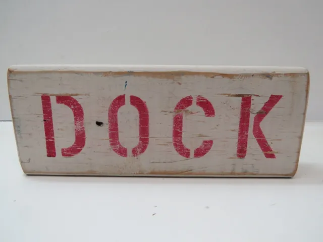 9 Inch Wood Hand Painted Dock Sign Nautical Seafood (#S339C)