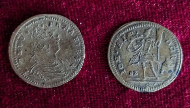 Rechenpfennige  1775 Louis  XV  2 Stück IOH. ALB. DORN RE PF