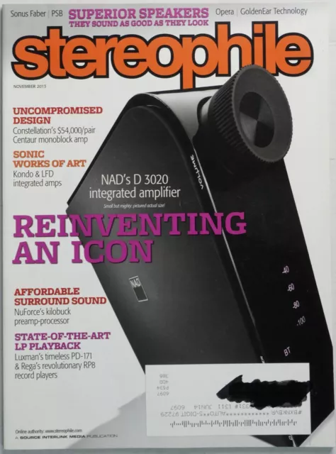 Stereophile Magazine November 2013 NAD D 3020 Integrated Amplifier