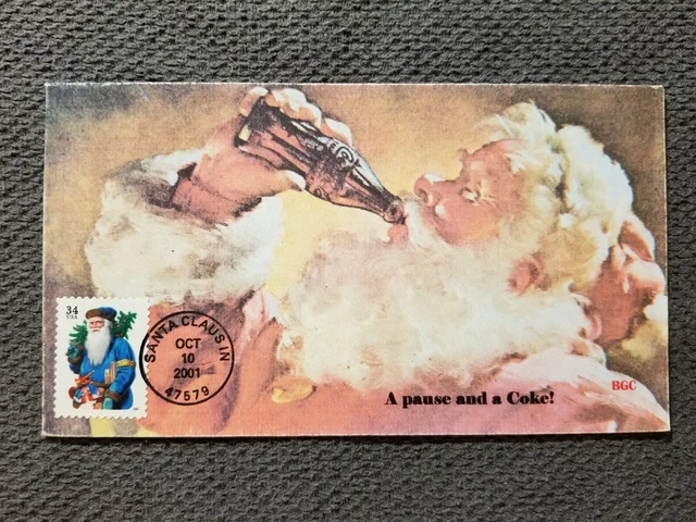 Santa Claus Drinking A Coke - Coca-Cola - 2001 Bgc First Day Cover - Fdc - B4