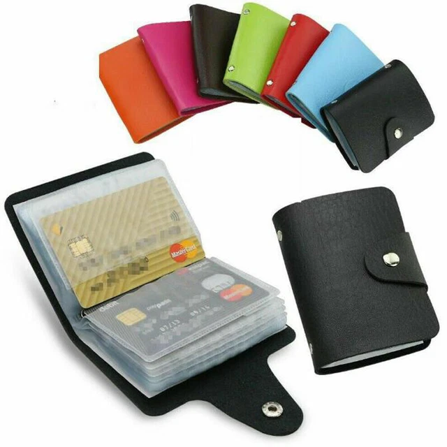 Porte carte en cuir de veau véritable modèle simple, carte de crédit