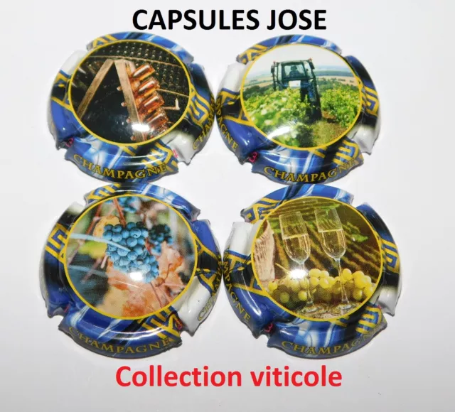 Série de 4 Capsules de champagne GENERIQUE (Collection Viticole)