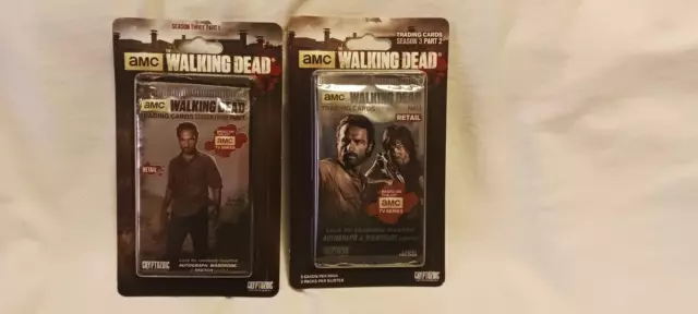 AMC The Walking Dead Trading Cards Season 3 Part 1 & 2 Blister Packs New