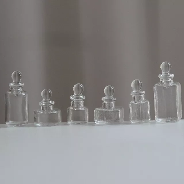 Dolls House Miniature 1:12 Scale Clear Glass Magic Bottle Kitchen Jar Perfume