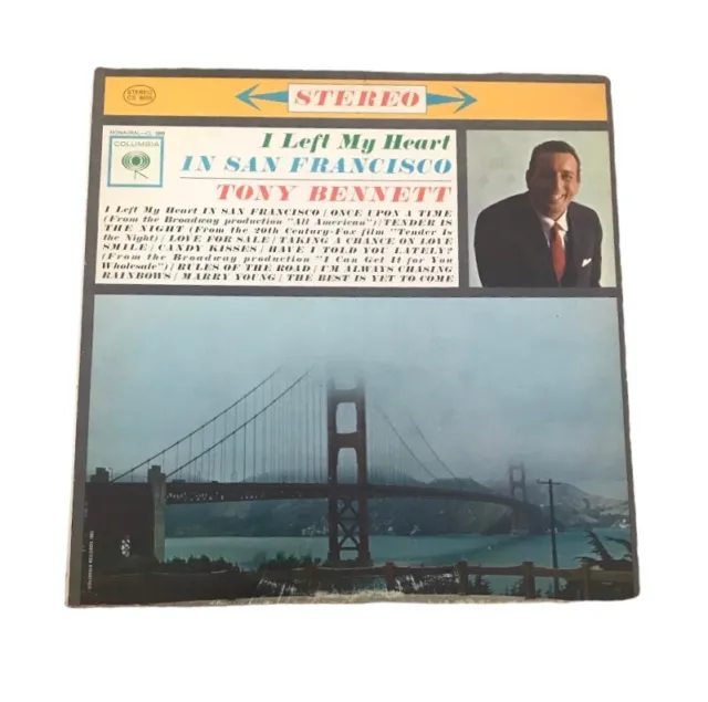 Tony Bennett I Left My Heart In San Francisco 1962 Columbia CS 8669 LP Plays EX