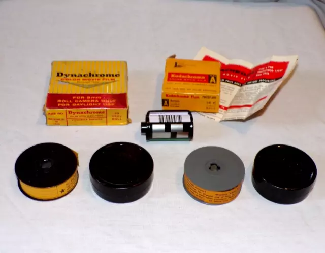 VTG Retro Lot Kodak Kodachrome Dynachrome 8mm Color Movie Camera Film Type A