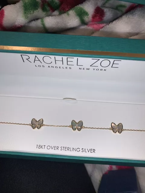 RACHEL ZOE BUTTERFLY Women s 925 Sterling Silver Link Bracelet 7.5 NIB 13.00 PicClick